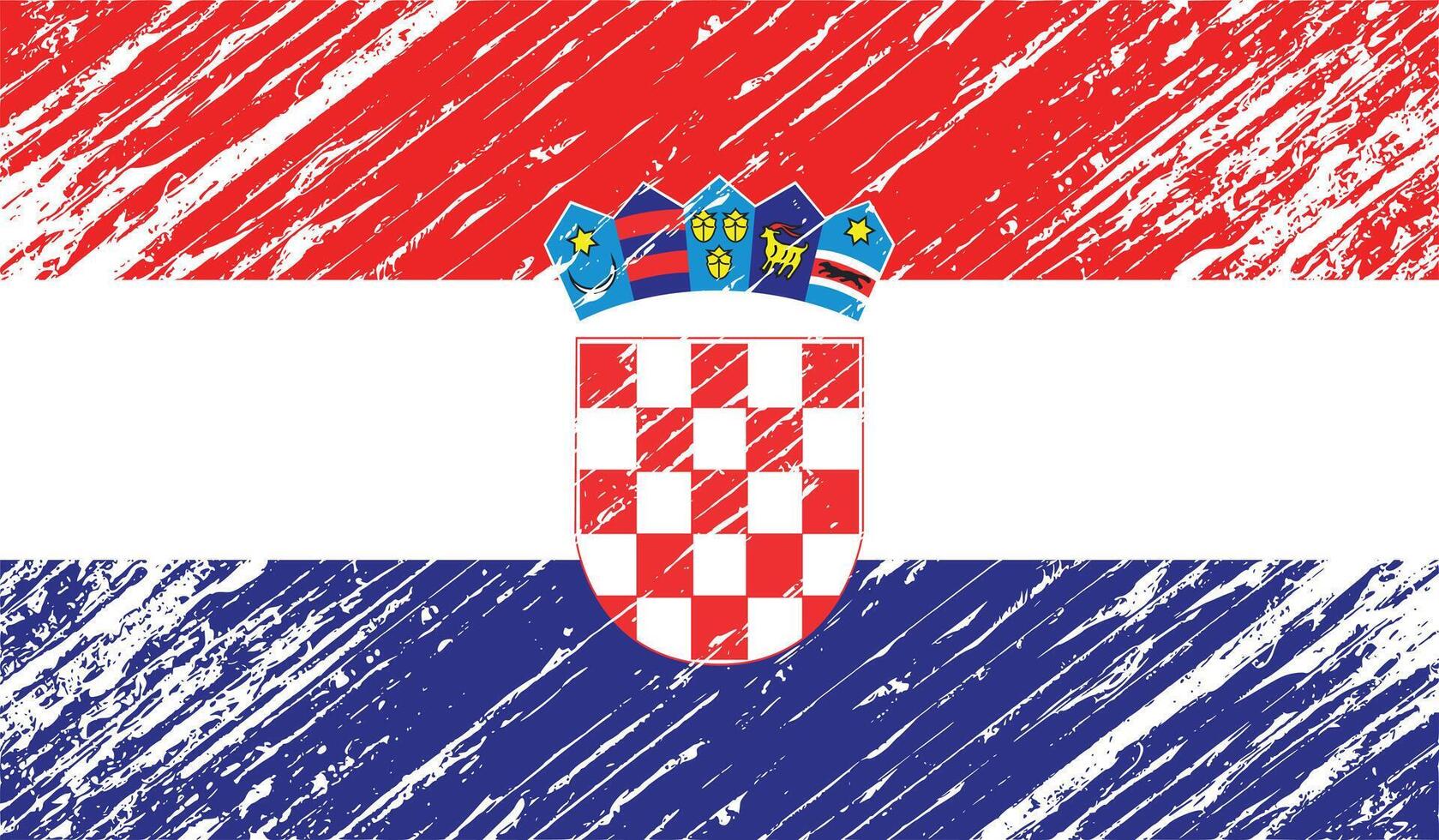 croatia grunge flag vector