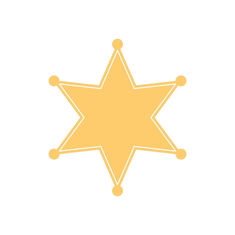 sheriff badge icon vector