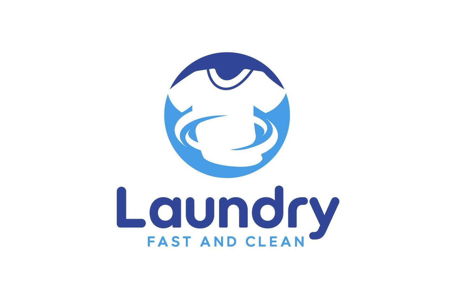 Artful logo template design for speedy laundry services. vector