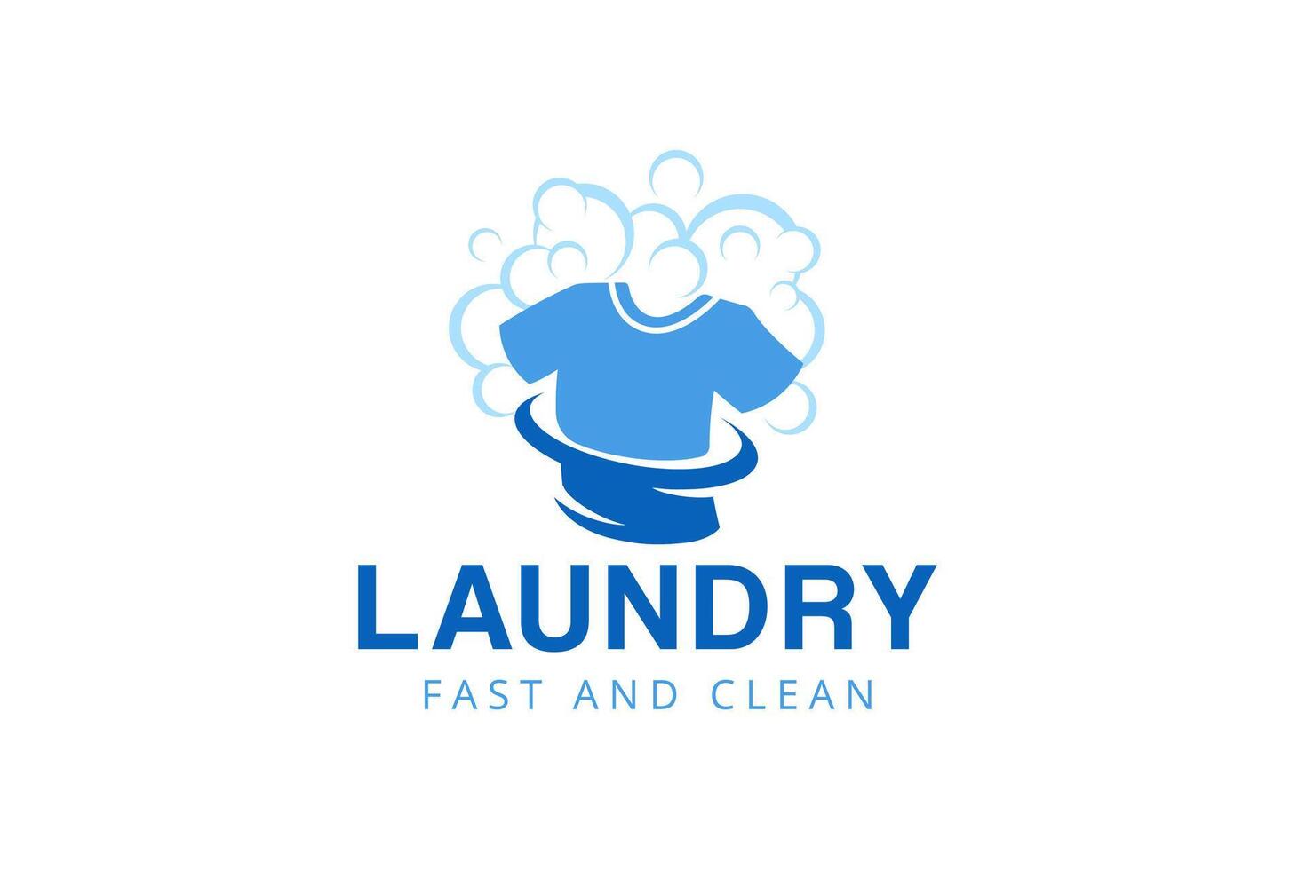 Sleek and modern laundry service logo template for efficient cleaning. vector