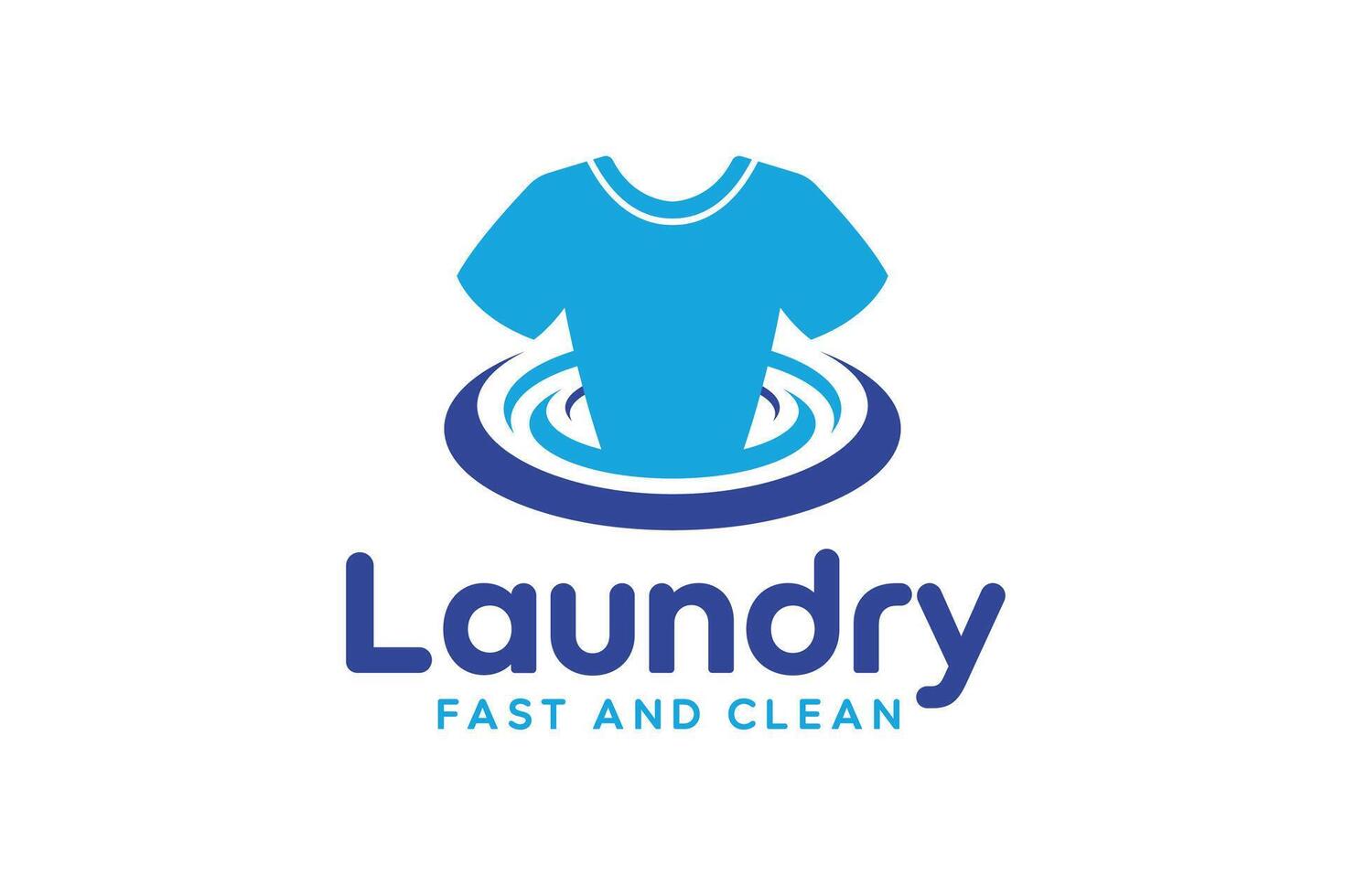 Quick and efficient laundry service logo template. vector