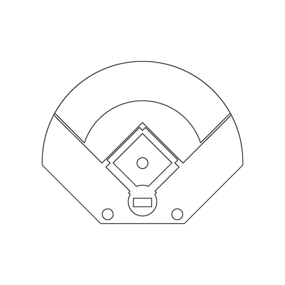 Baseball field icon design vector