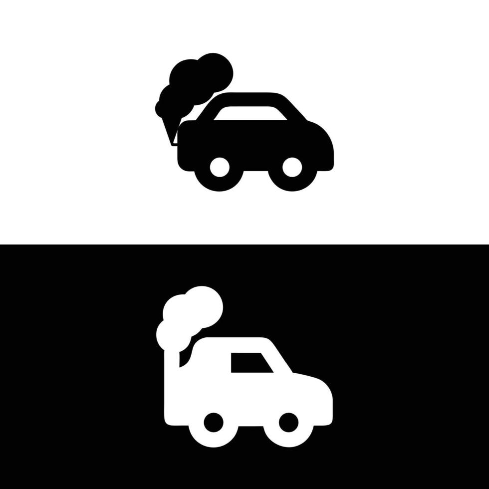 A set of car pollution icon vector
