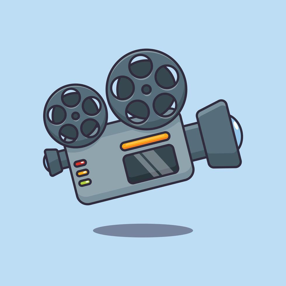 Film camera. cartoon illustration. vector