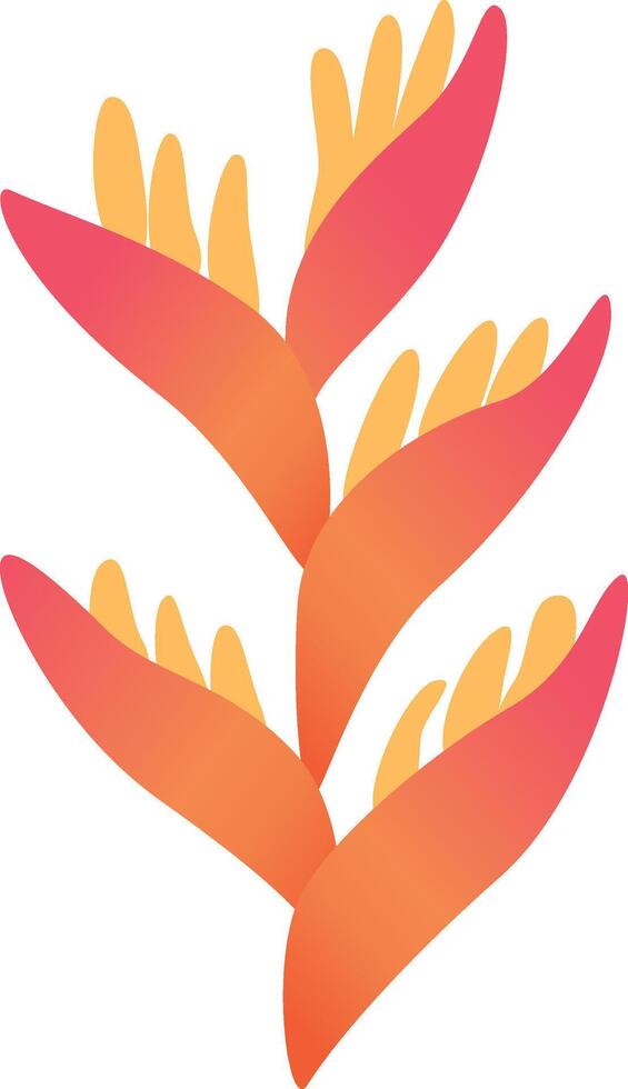 Vibrant tropical flower blooms, adding color and summer vibes to any project vector