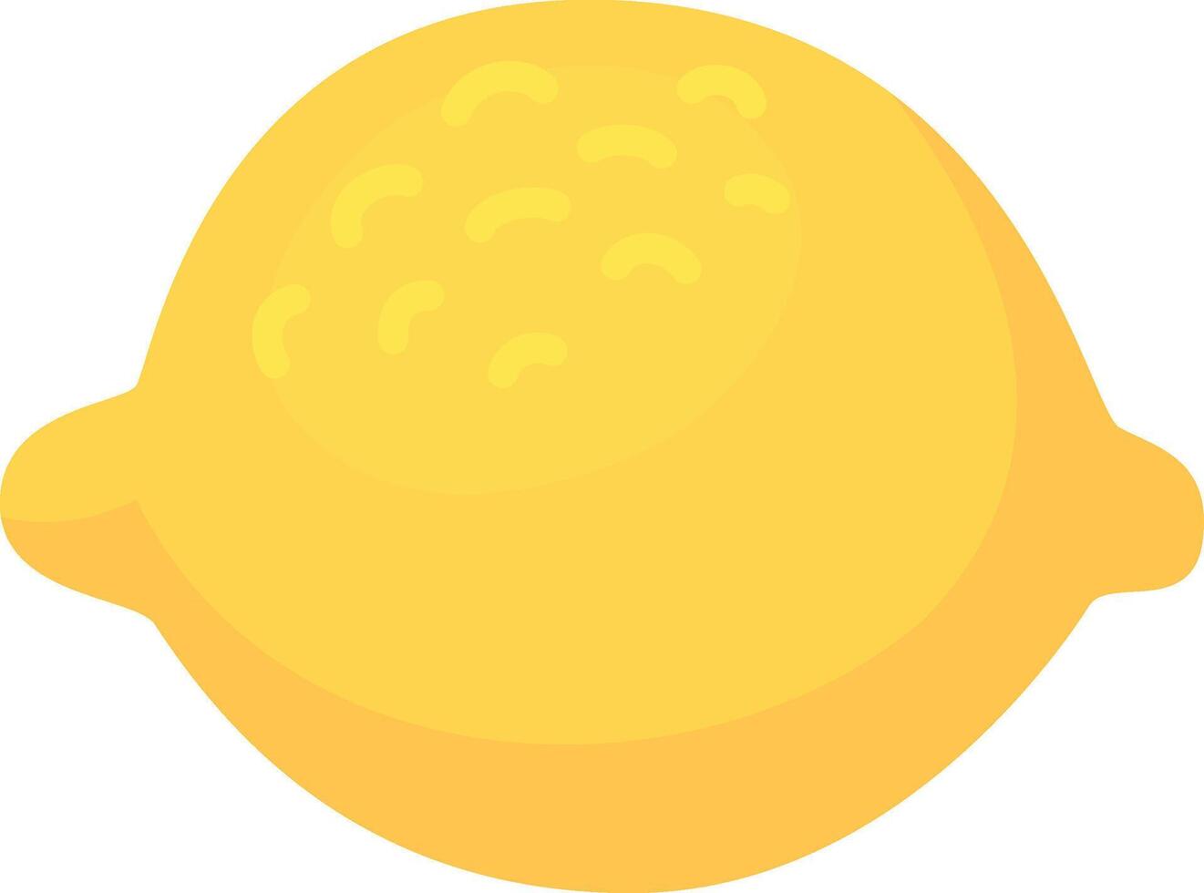 Vibrant lemon illustration with textured skin on white background, perfect for summer designs vector