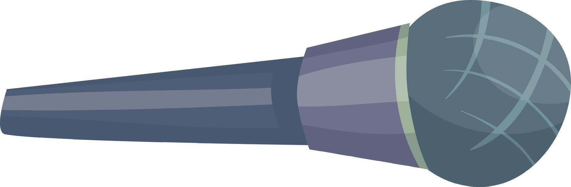 A cartoon style microphone depicted in a vibrant design commonly used for performances or recording sessions highlighting its essential features vector