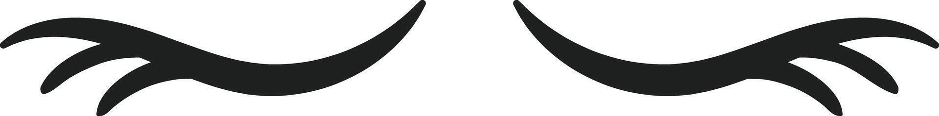 A striking design features black eyelashes elegantly displayed on a white background perfect for beauty concepts makeup artistry and creative projects vector