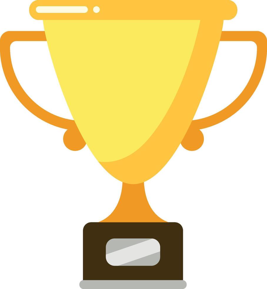 Golden trophy on a black base symbolizing achievement and success in awards ceremonies vector