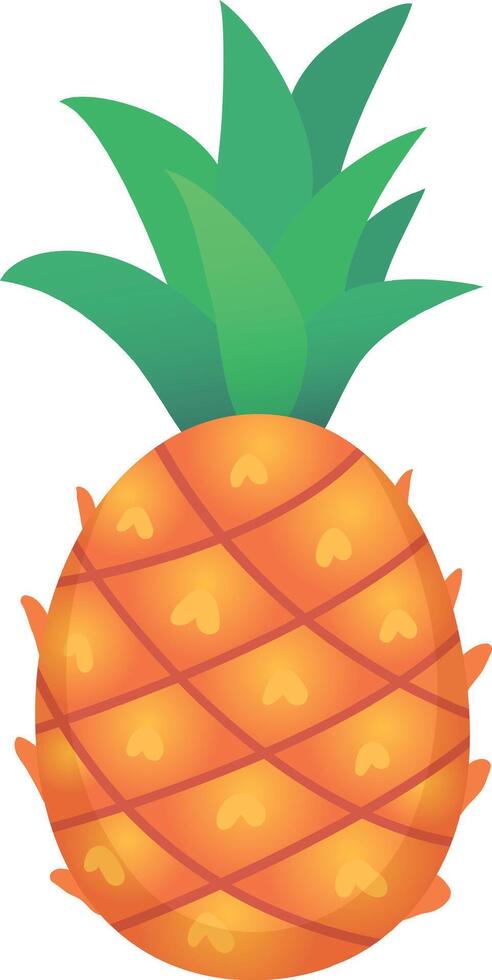 Transport yourself to a tropical paradise with this vibrant pineapple illustration, promising a burst of sweetness and vitamins. Perfect for fresh designs, logos, and cocktail recipes vector