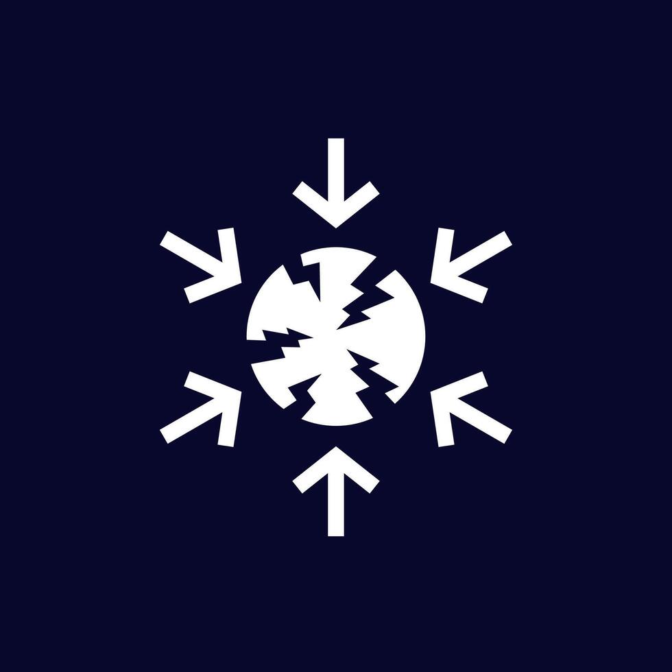 negative impact or damage icon, vector