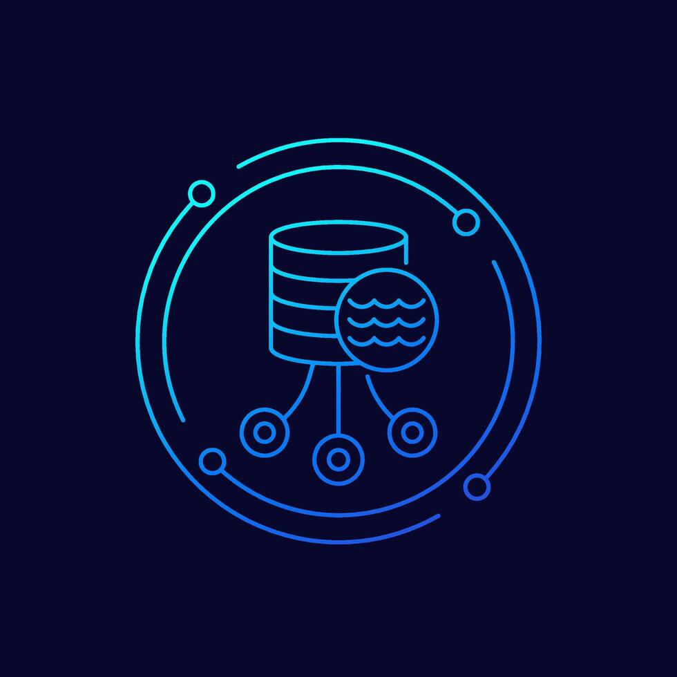 Data lake icon in linear design 51214827 Vector Art at Vecteezy