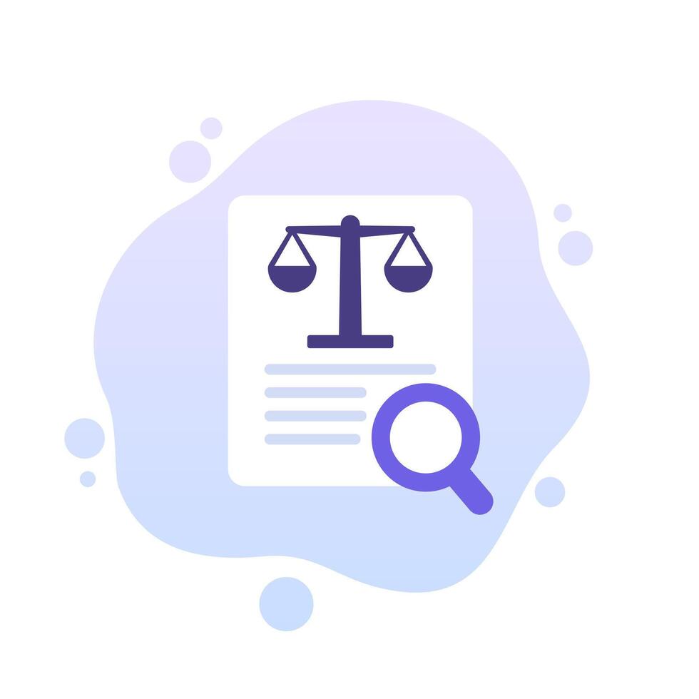 legal document search icon vector
