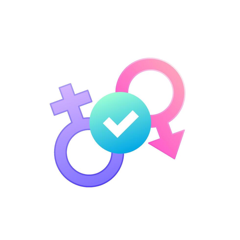sexual consent icon on white vector