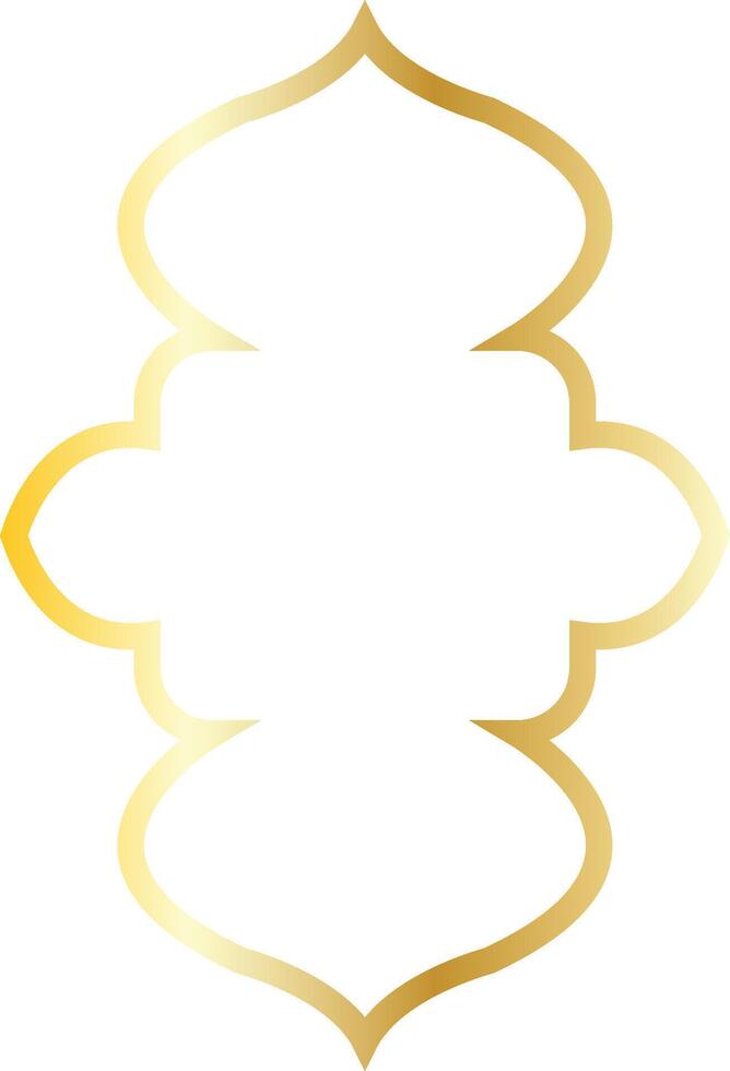 Golden arabic style logo vector