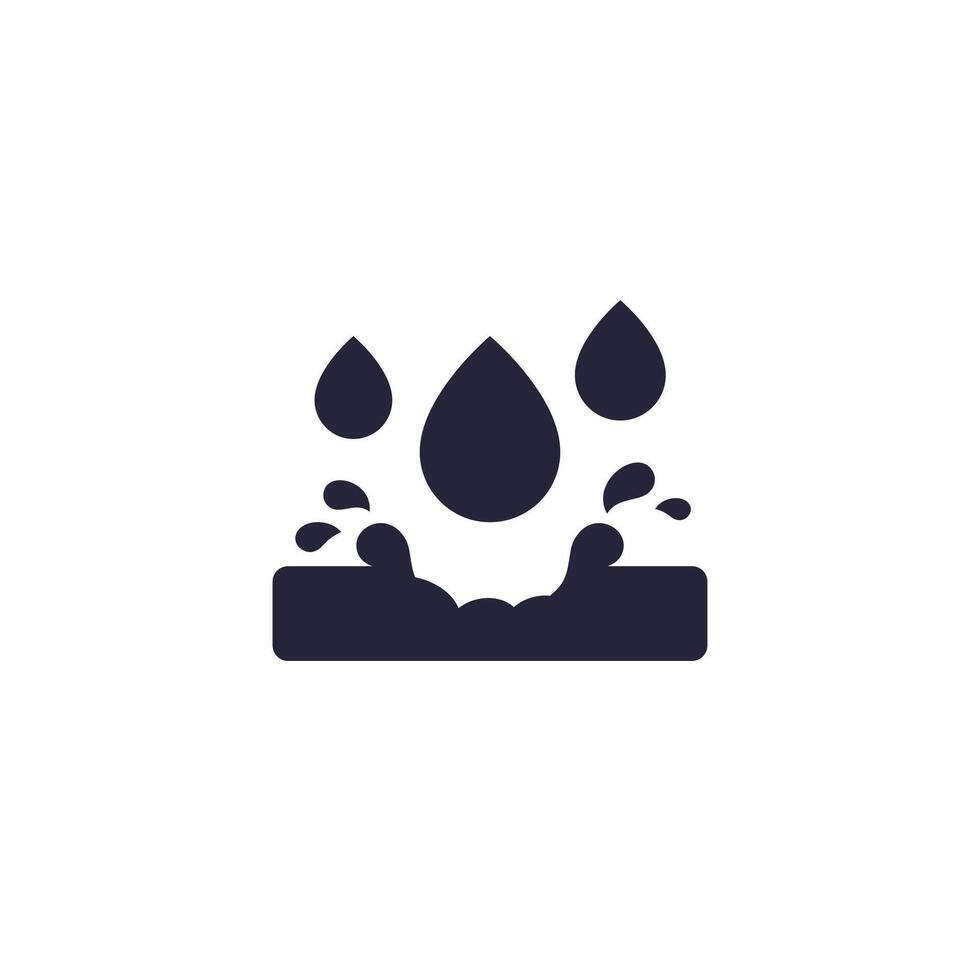 corrosive material and acid icon, pictogram vector