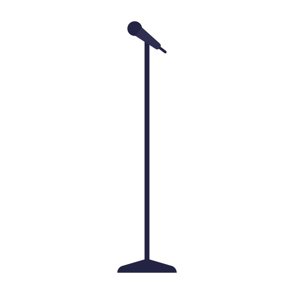 Microphone on the stand. illustration. vector