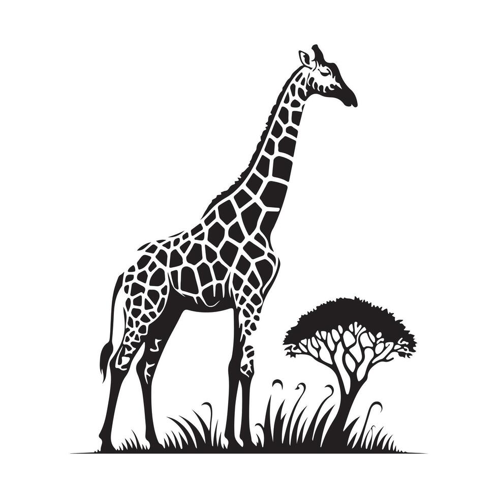 Find Unique Giraffe Art. vector