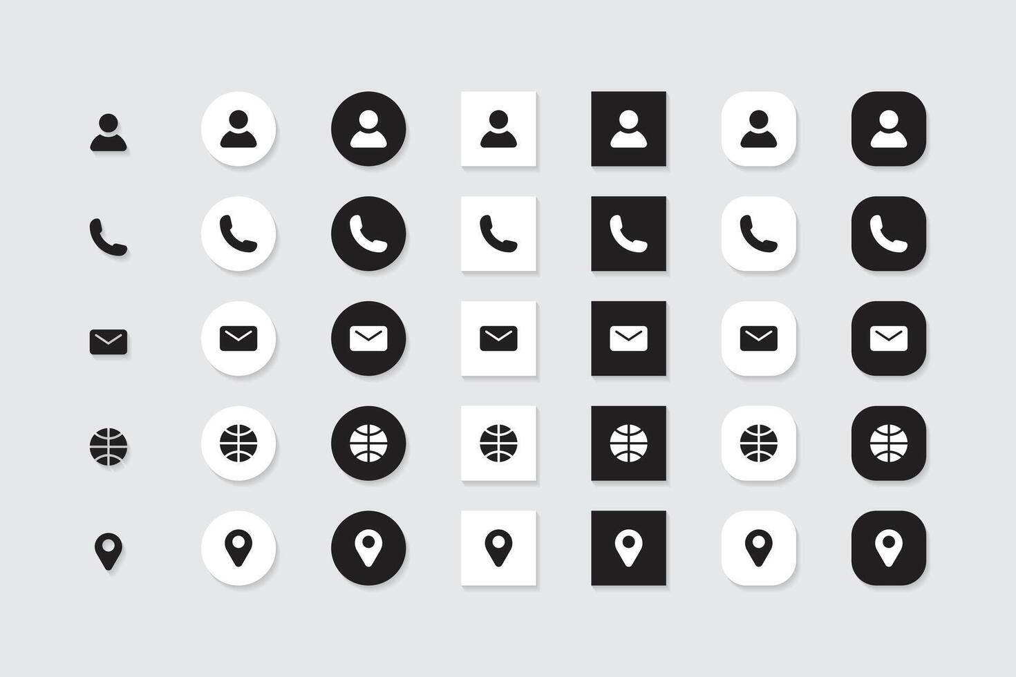 Versatile icons collection for enhancing business card designs vector