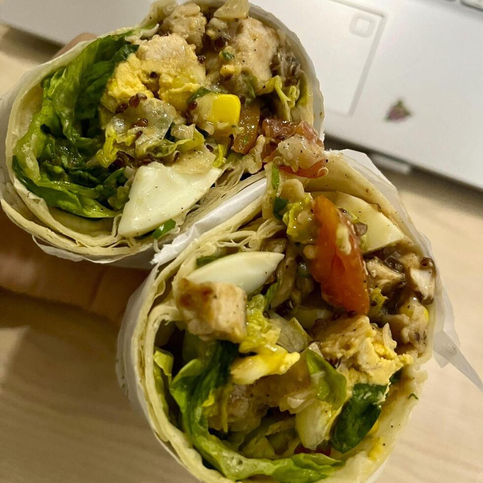 Fresh, crisp, and wrapped with love, this salad wrap is the ultimate bite of goodness photo