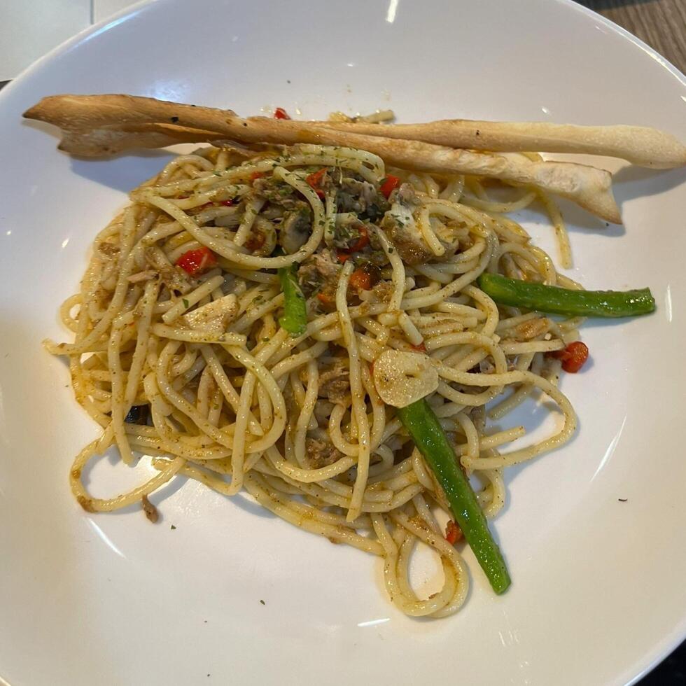 Twirl into a plate of perfection. Nothing beats a classic spaghetti dish, especially with a rich, savory sauce photo