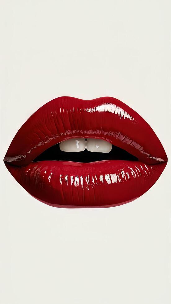 a red lipstick with the word latte on it photo