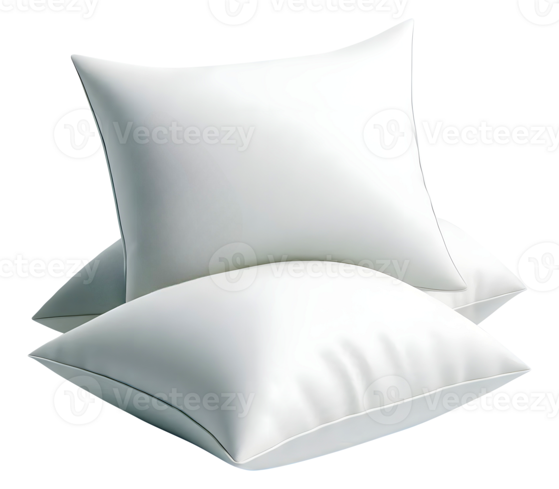 Two white pillows white cushion bedding transparent background image png