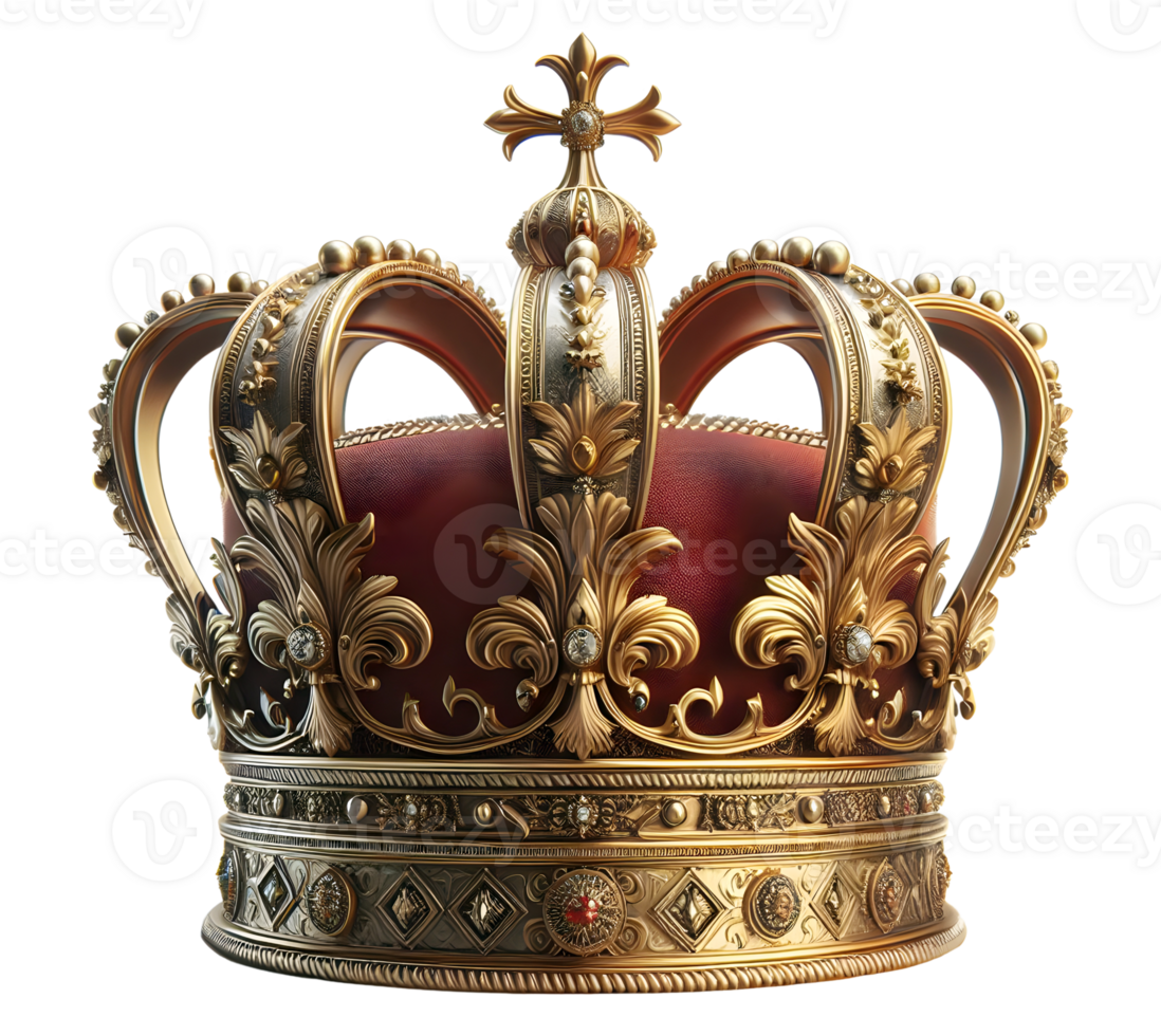 Golden crown isolated gold crown transparent background image png