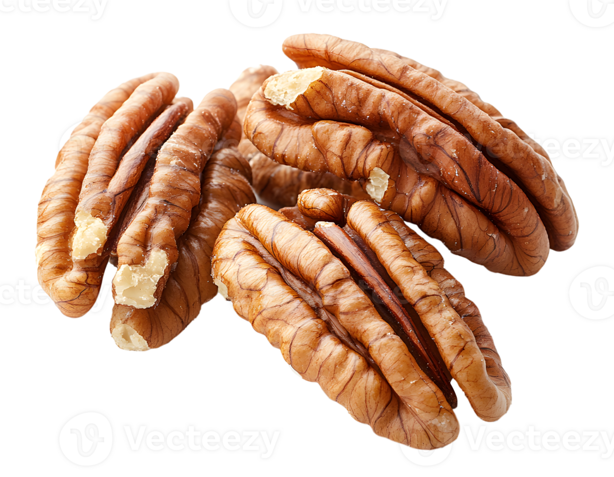 Heap of Pecan nuts brown but pecans transparent background png