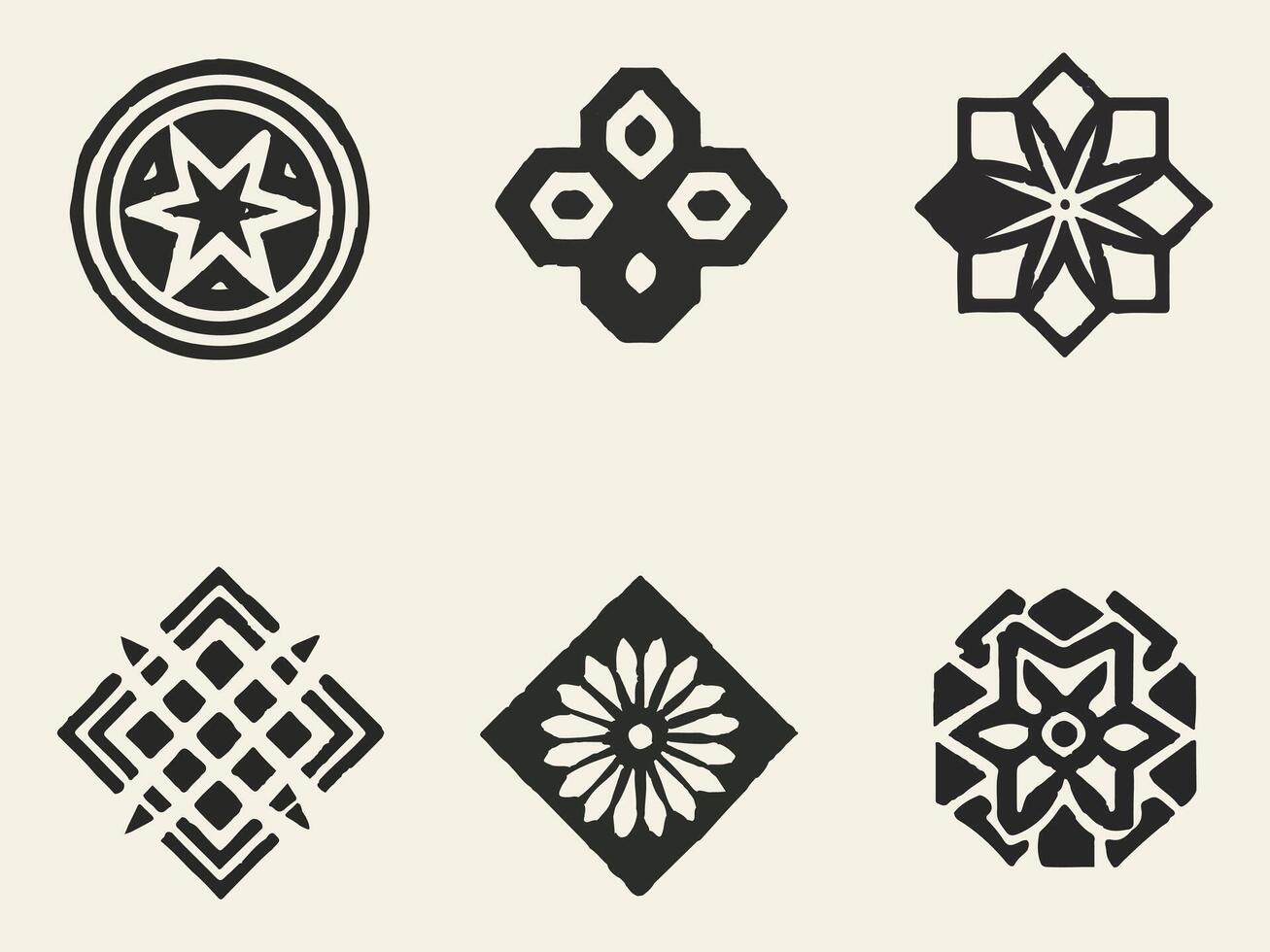Set of geometric patterns vector