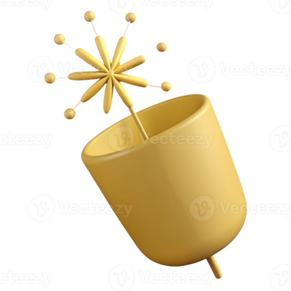 Golden Starburst in a Cup png