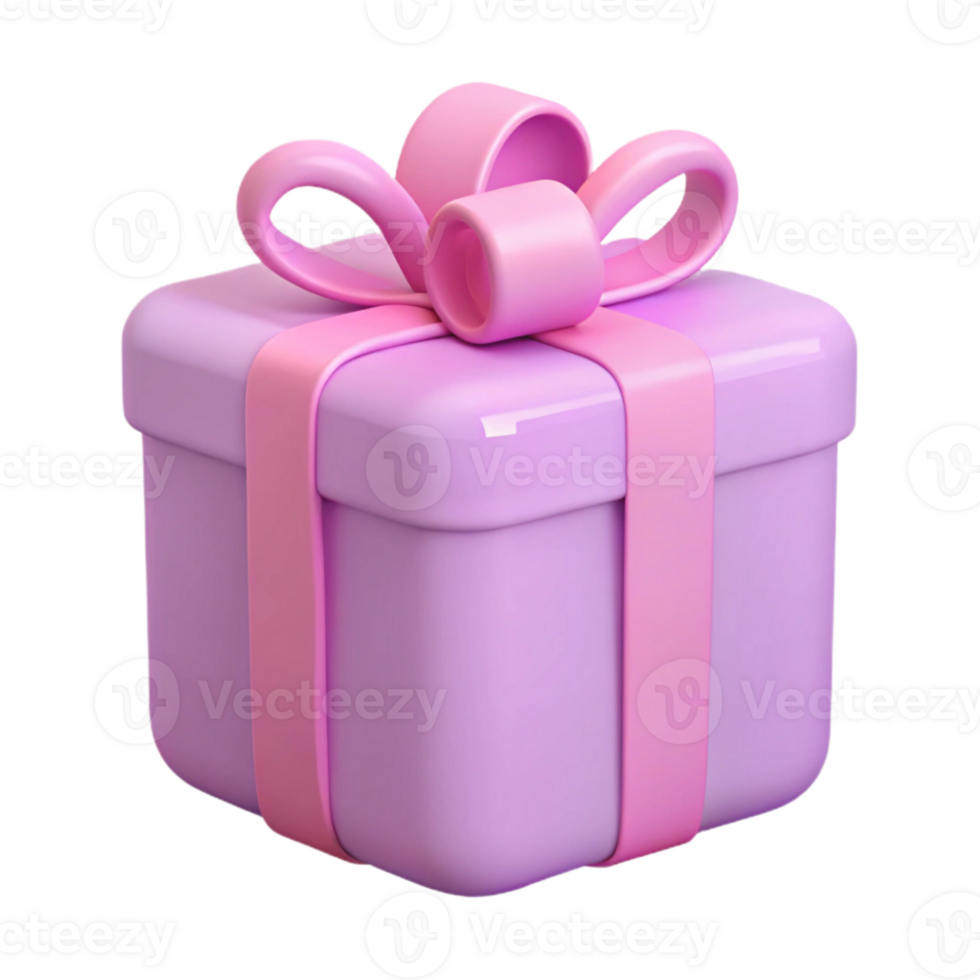 Pink Gift Box with Bow png