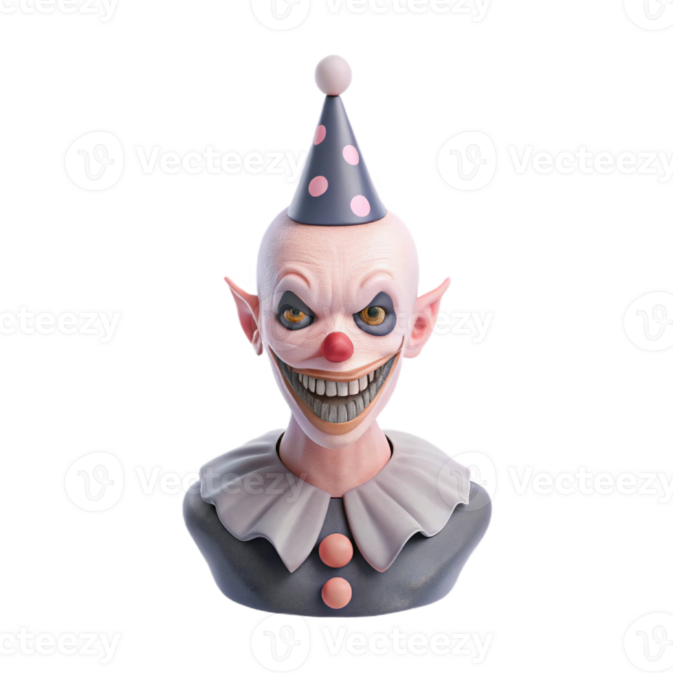 Creepy Clown with a Sinister Smile png