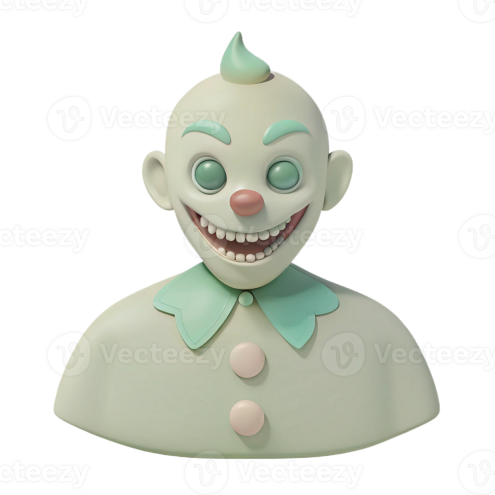 3D Rendered Cartoon Clown Illustration png