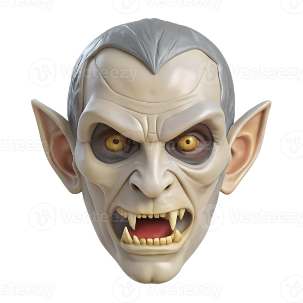 Fangs, Eyes, and a Glower A Close-Up of a Vampiress Face png