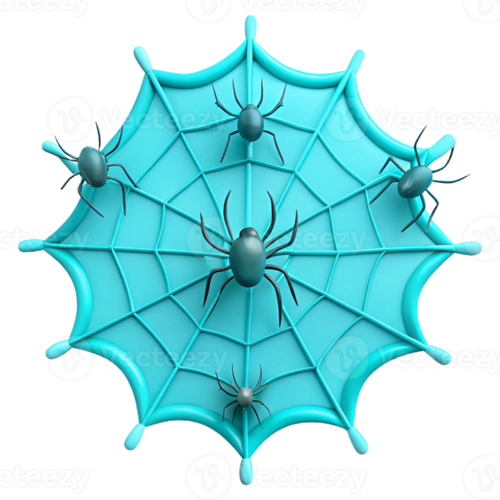 Five Spiders on a Web png