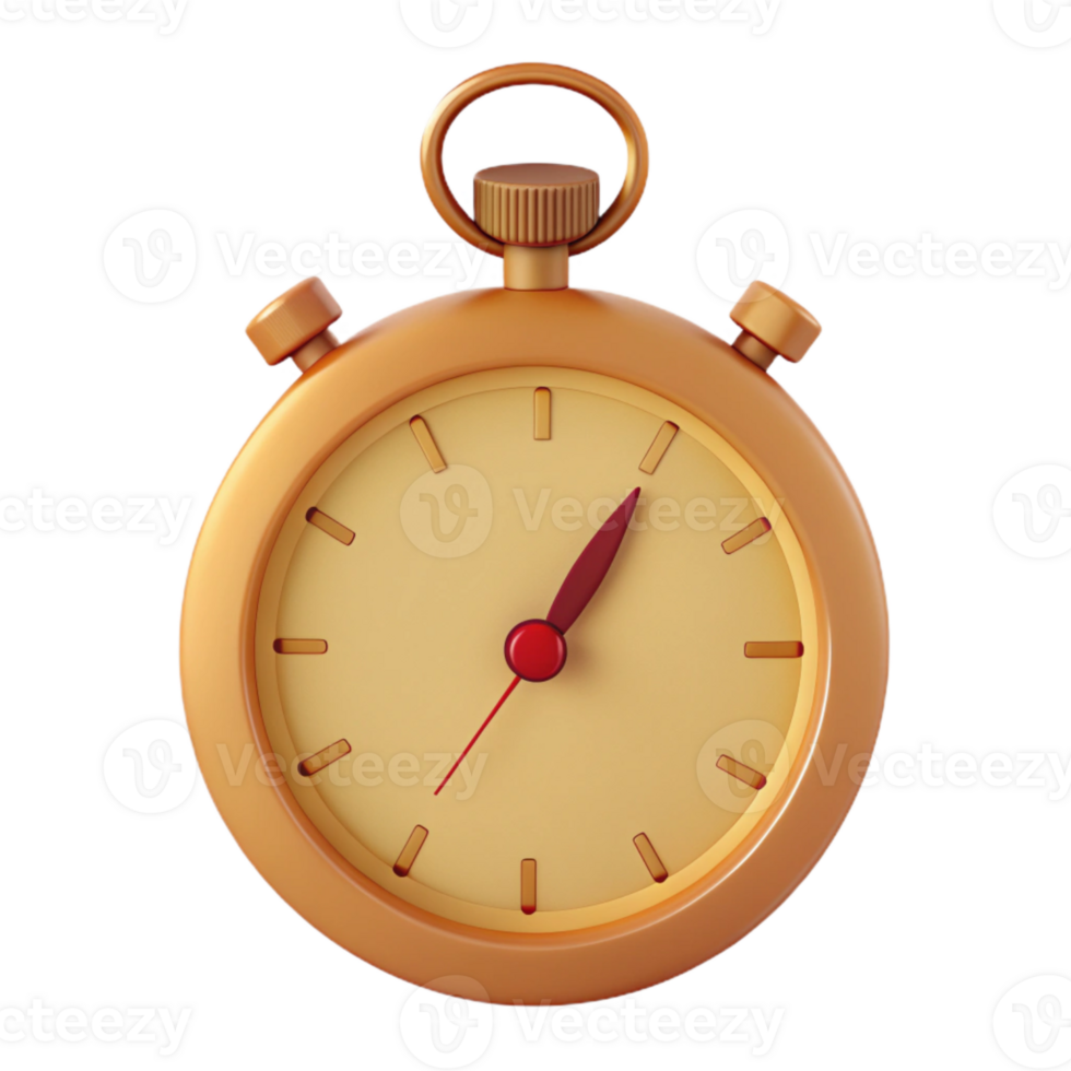 Golden Stopwatch Time Measurement, Countdown, Timer png