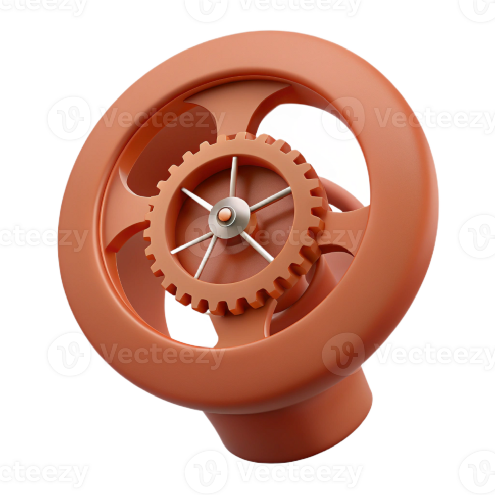 3D Render of a Cog Wheel Mechanism png