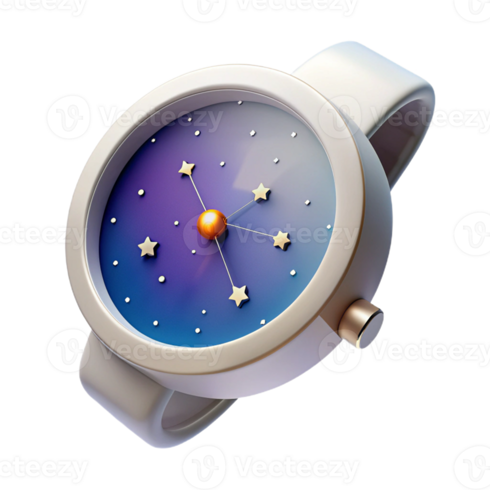 Night Sky Watch with Gradient Dial and Stars png