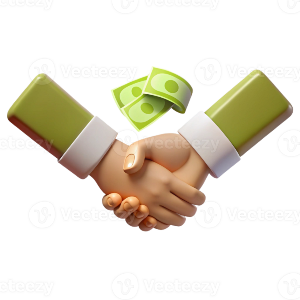 Handshake Deal - Money and Agreement Concept png