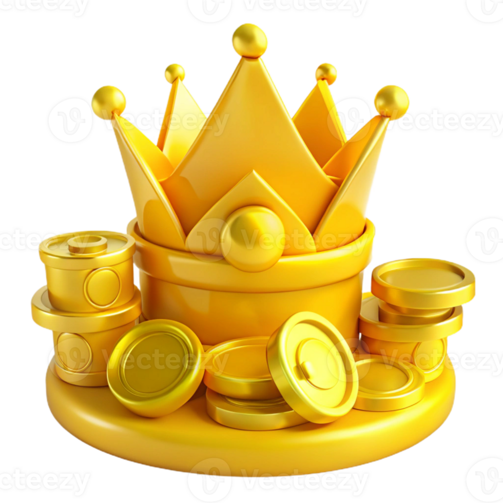 Golden Crown with Coins png