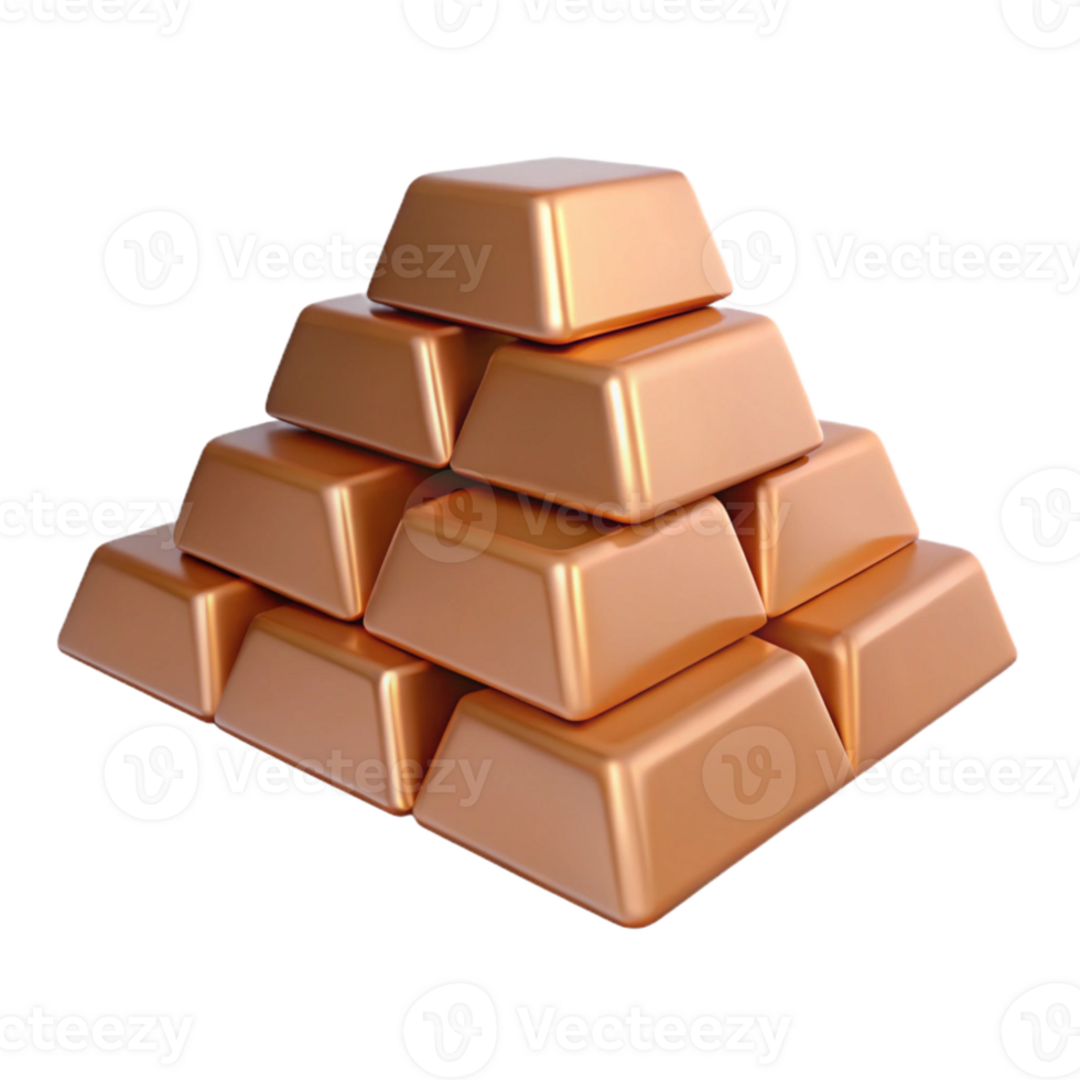 Pyramid of Gold Bars Wealth, Success, and Prosperity png