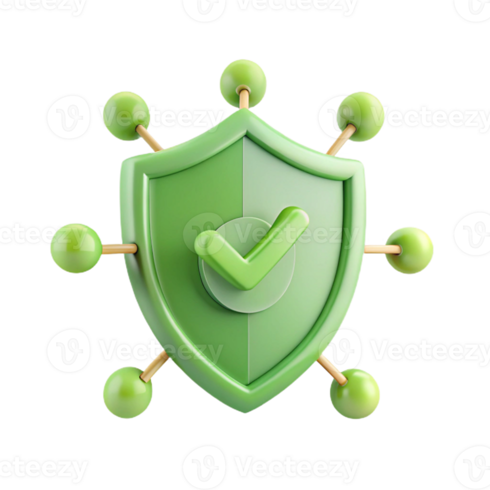 Protected Network with Check Mark Icon png