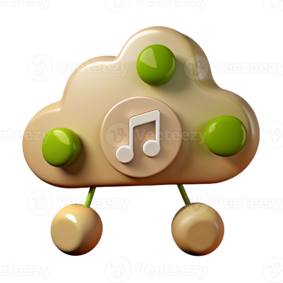 Cloud-Based Music Streaming Icon png