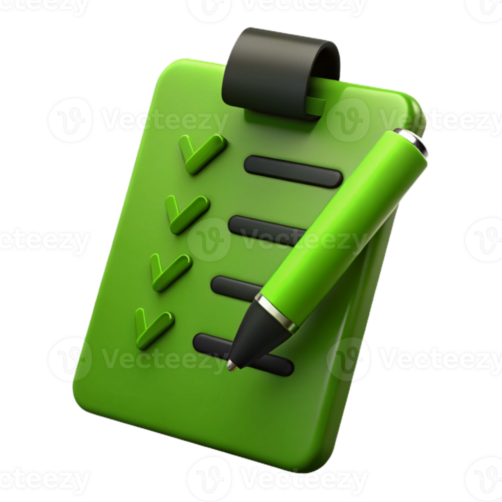 Checklist with Pen A Visual Representation of Organization and Task Completion png