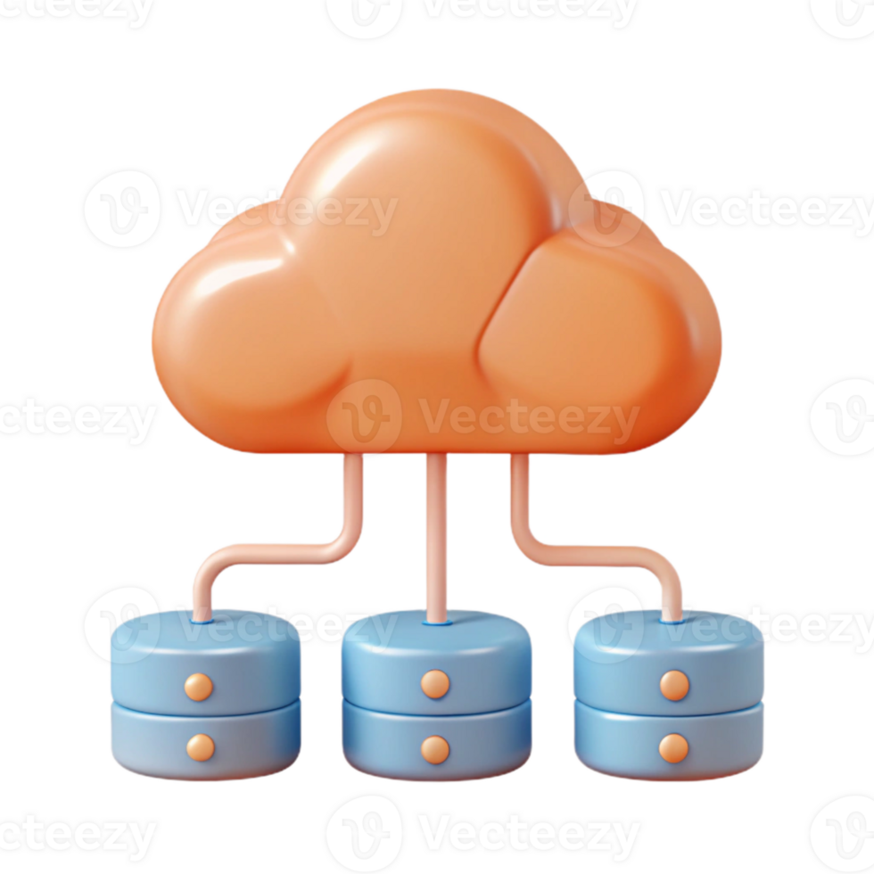 Cloud Computing Connecting to Data Storage png