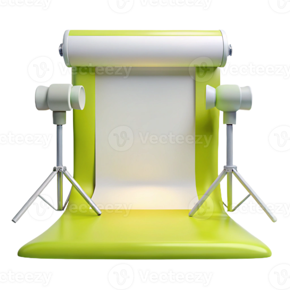 Photo Studio Setup With Lights And Backdrop png