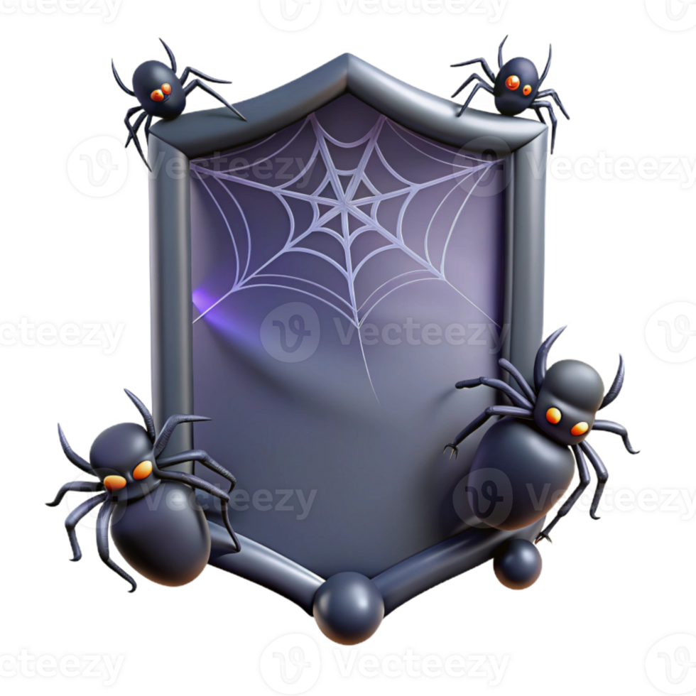 Halloween Spider Web Frame with Blank Space png