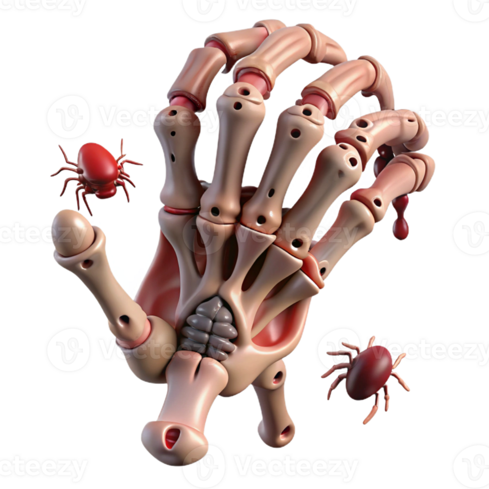Creepy Hand with Ticks png