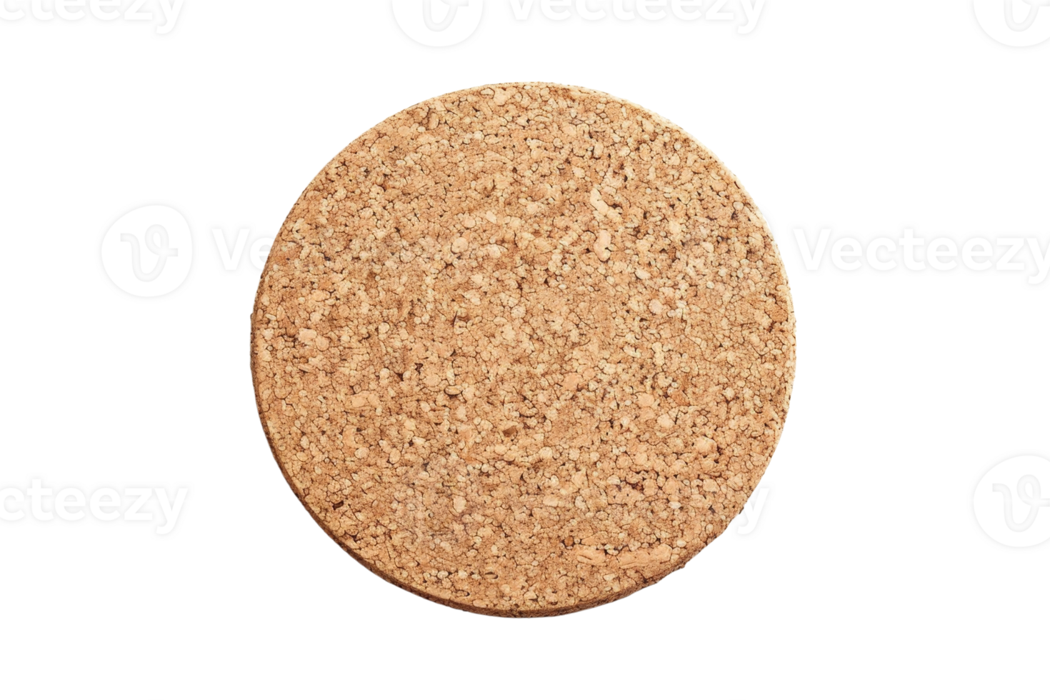 Round cork coaster isolated on transparent background. perfect for protecting surfaces from hot and cold beverages, eco-friendly home accessory. png